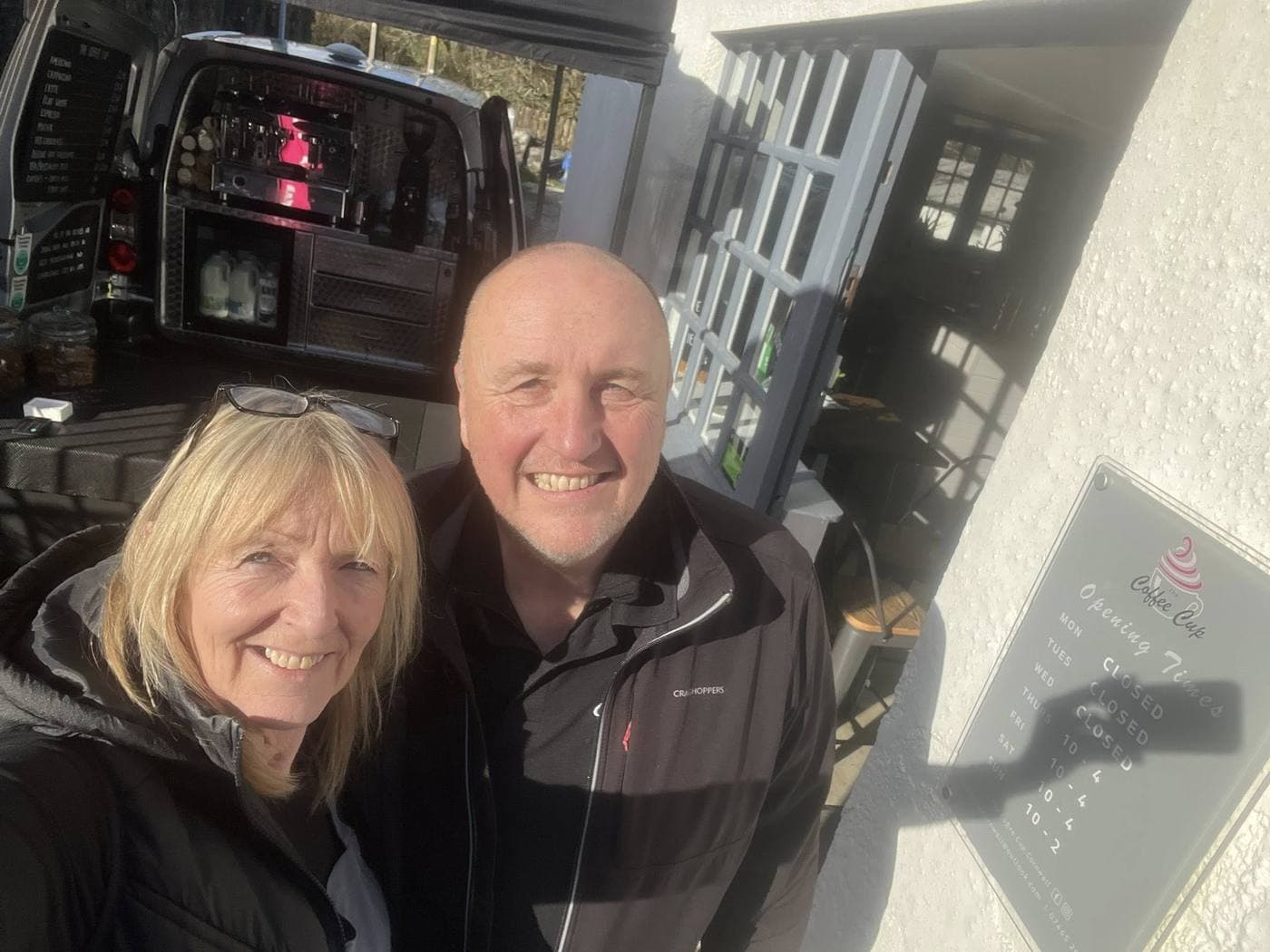 Portrait of Andi & Adam — husband-and-wife team at The Coffee Cup At Altarnun
