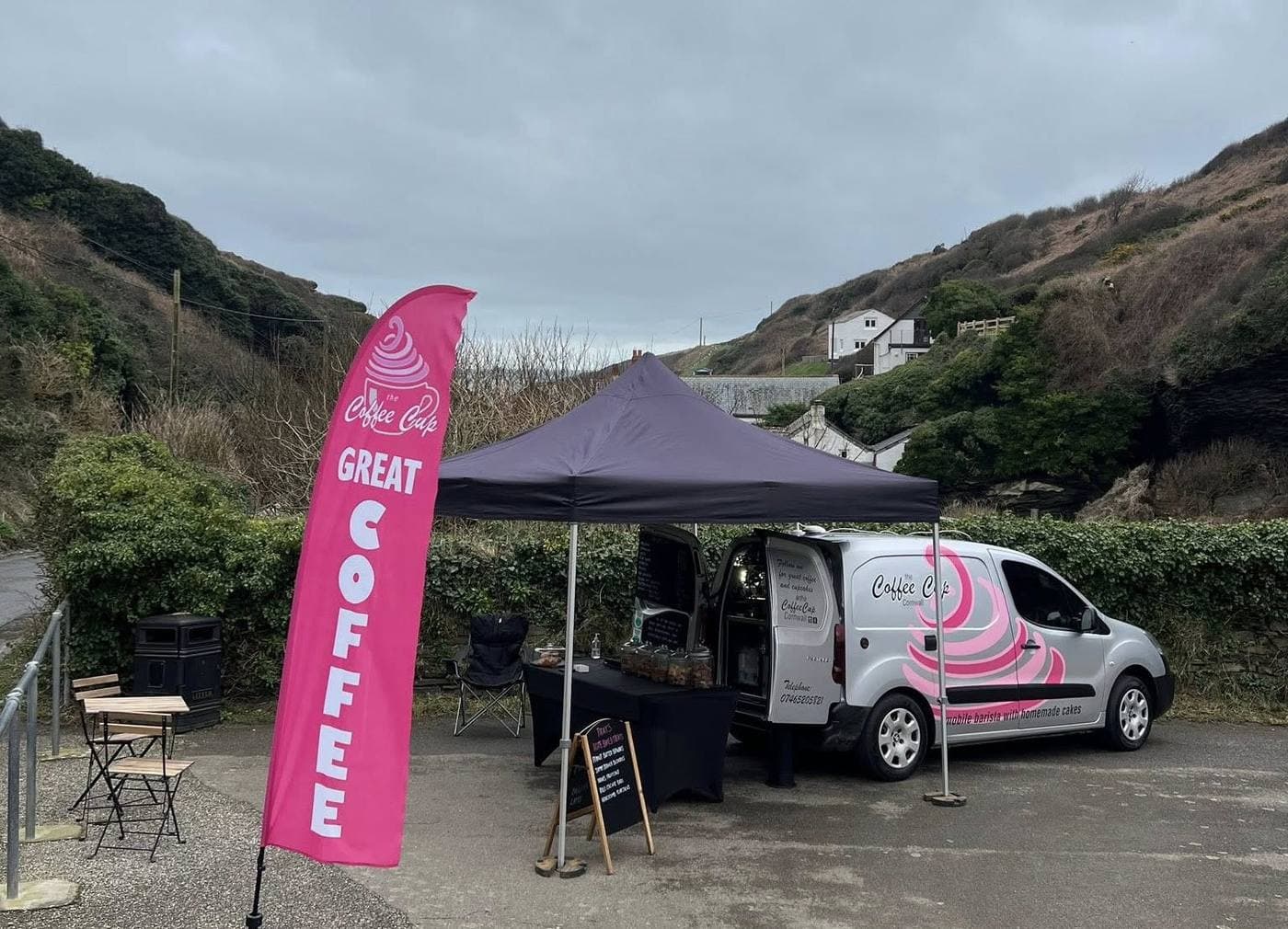The Coffee Cup · Trebarwith Strand — Coffee van